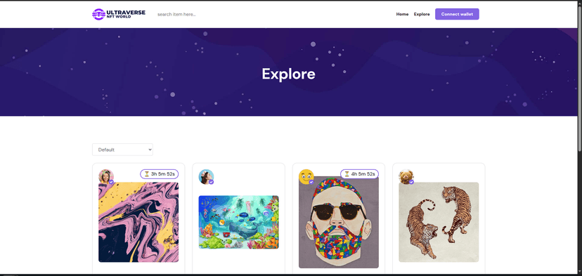 Explore and discovery page
