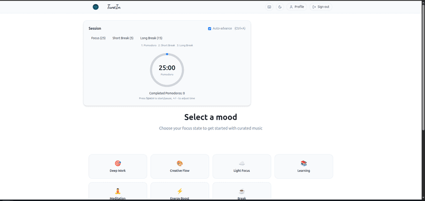 TuneIn theme selector