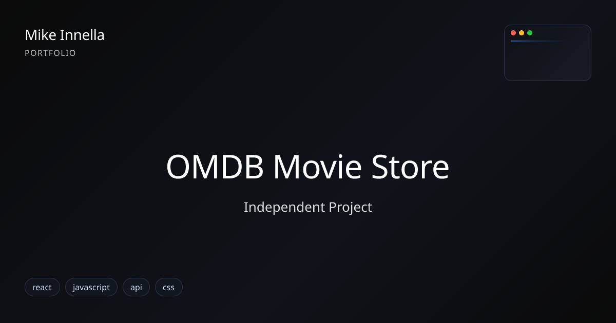 OMDB Movie Store thumbnail