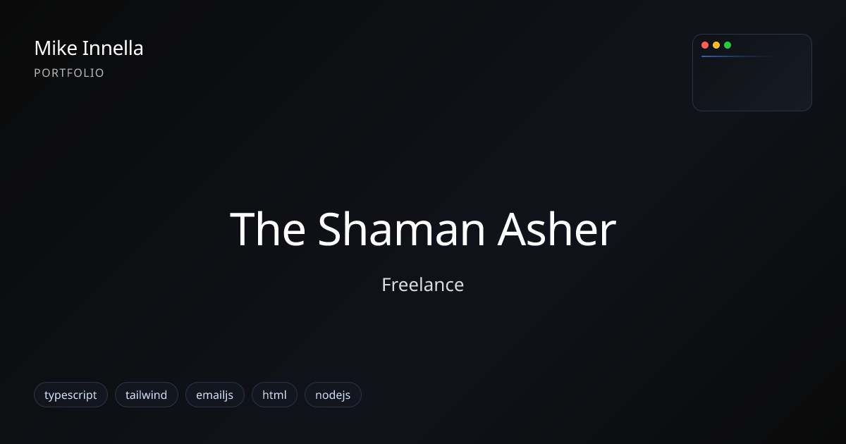 The Shaman Asher thumbnail